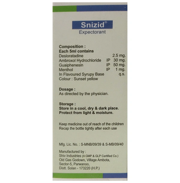 Snizid Expectorant