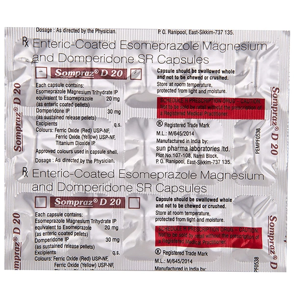Sompraz D 20 Capsule SR
