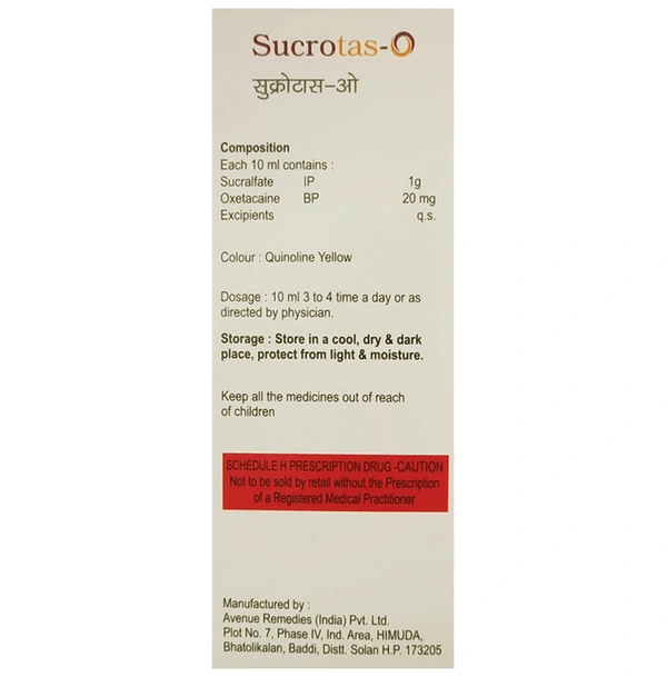 Sucrotas-O Oral Suspension Mango Sugar Free
