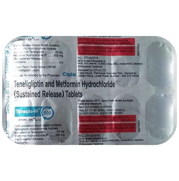 Tenepla M 500mg/20mg Tablet SR