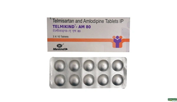 MANKIND PHARMA Telmikind Am 80Mgtab (10 Tab)