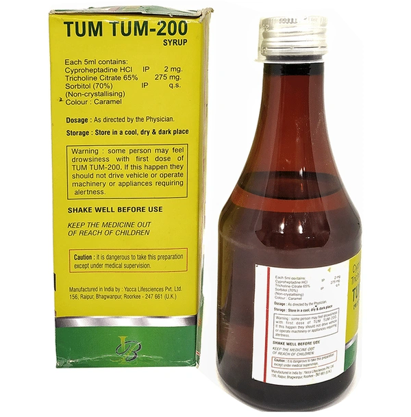 Tum Tum 200 Syrup Delicious Pineapple Sugar Free