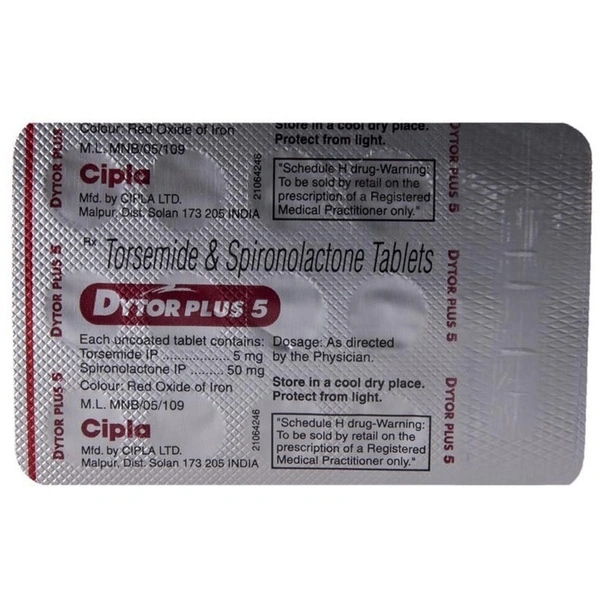 CIPLA LTD. Dytor Plus  5Mgtab (15 Tab)
