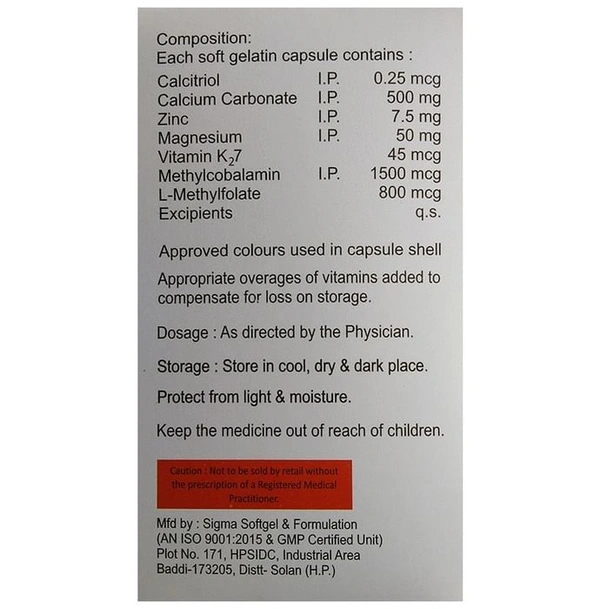 Wellcal K2 7 Softgel Capsule