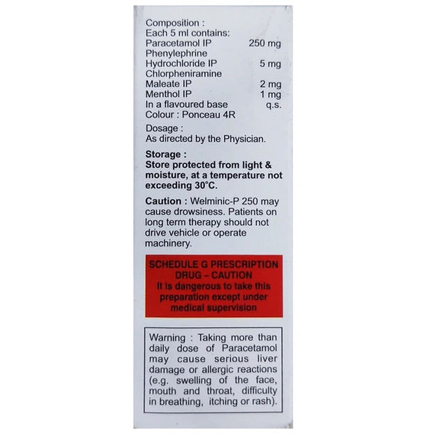 Welminic-P Syrup Gluten Free