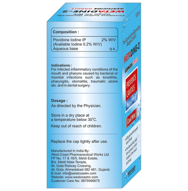 Wetadine 2 Germicide Gargle