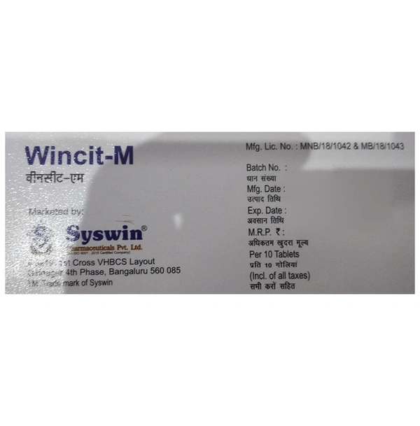 Wincit M 5mg/10mg Tablet