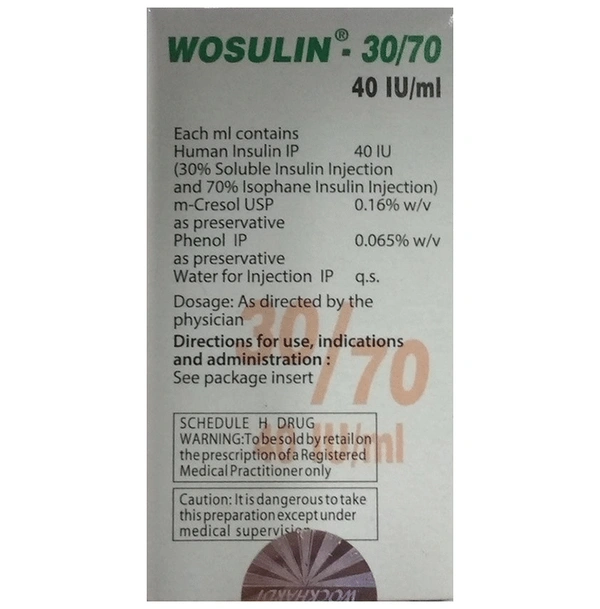 Wosulin 30/70 40IU/ml Injection