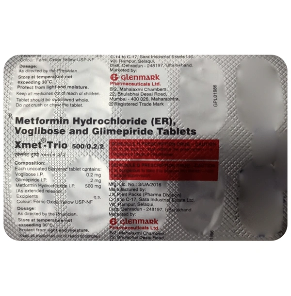 Xmet-Trio 500/0.2/2 Tablet ER