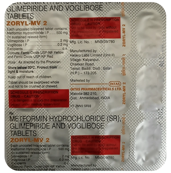 Zoryl-MV 2 Tablet SR