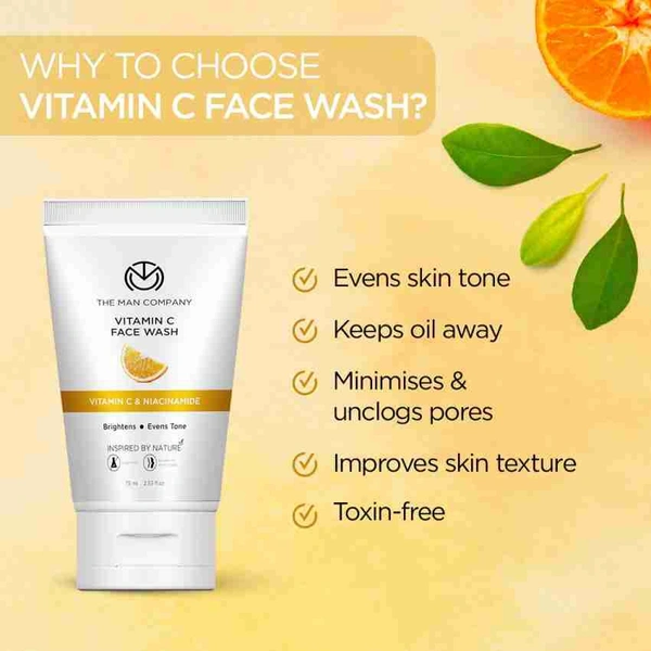 Anti-ageing & Instant Glow For Oily Skin Vitamin C Face Wash (75ml)