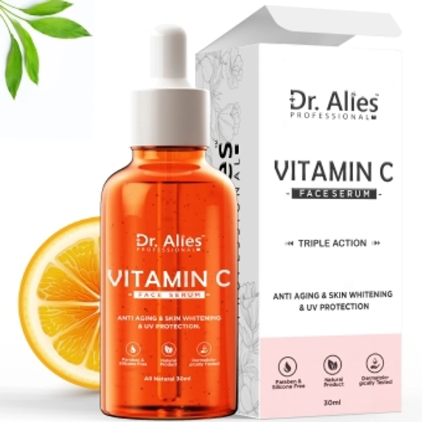 Dr. Alies Professional Vitamin C Face Serum - Skin Brightening Serum , Anti-Aging, Skin Repair, Supercharged Face Serum, Dark Circle, Fine Line & Sun Damage Corrector Face Serum
