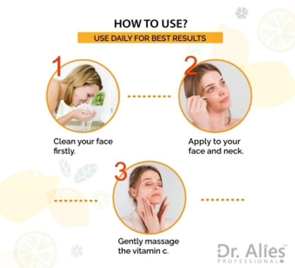 Dr. Alies Professional Vitamin C Face Serum - Skin Brightening Serum , Anti-Aging, Skin Repair, Supercharged Face Serum, Dark Circle, Fine Line & Sun Damage Corrector Face Serum