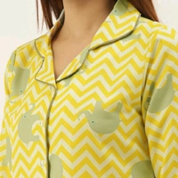 INAYA FASHIONABLE YELLOW PAJAMA - L
