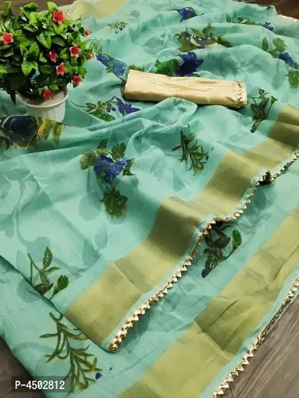 Linen Printed Saree  - 4 Similar Products Available