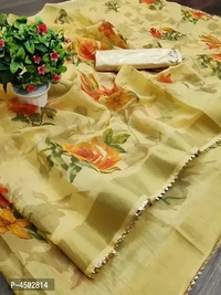 Linen Printed Saree  - 4 Similar Products Available