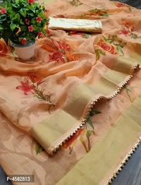 Linen Printed Saree  - 4 Similar Products Available