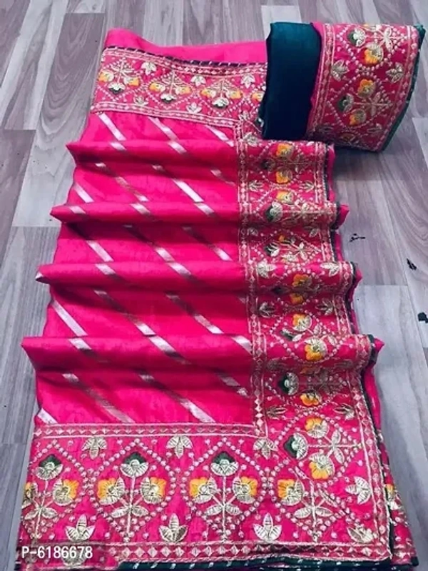 Dola Silk Lace Border Saree - Multi Colors Available