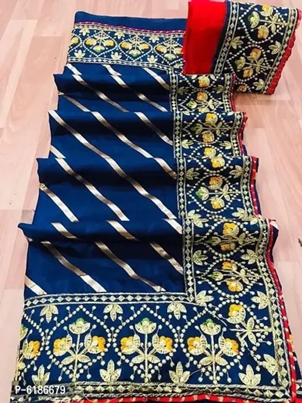 Dola Silk Lace Border Saree - Multi Colors Available