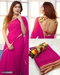 Georgette Saree - Multi Colors Available