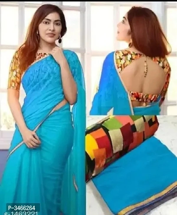 Georgette Saree - Multi Colors Available