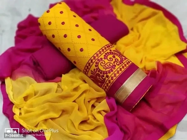 Cotton Embroidered Dress Material 
