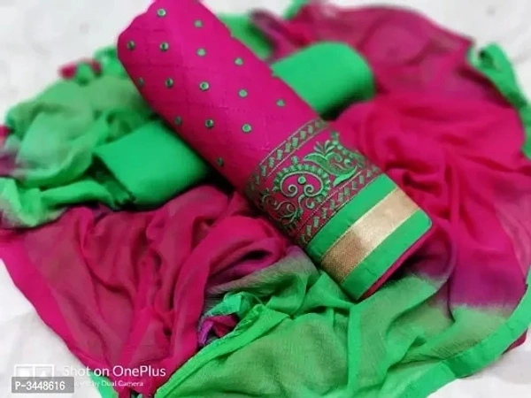 Cotton Embroidered Dress Material 