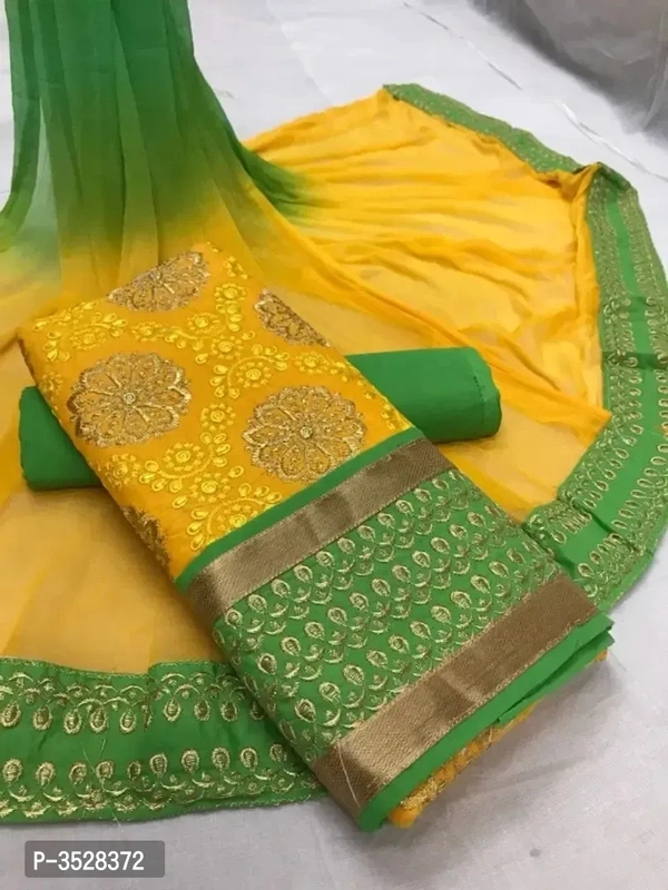 Cotton Embroidered Dress Material 