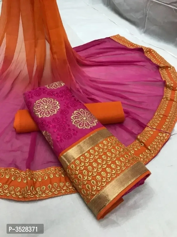 Cotton Embroidered Dress Material 