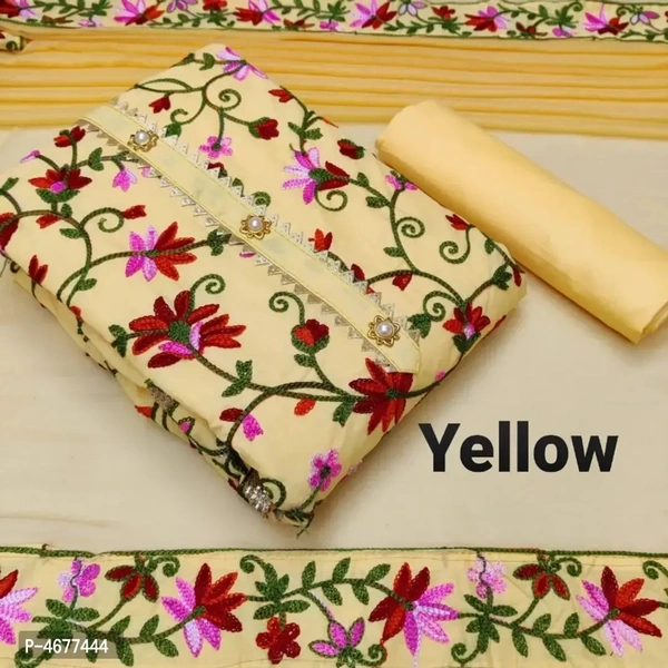 Cotton Embroidered Dress Material 