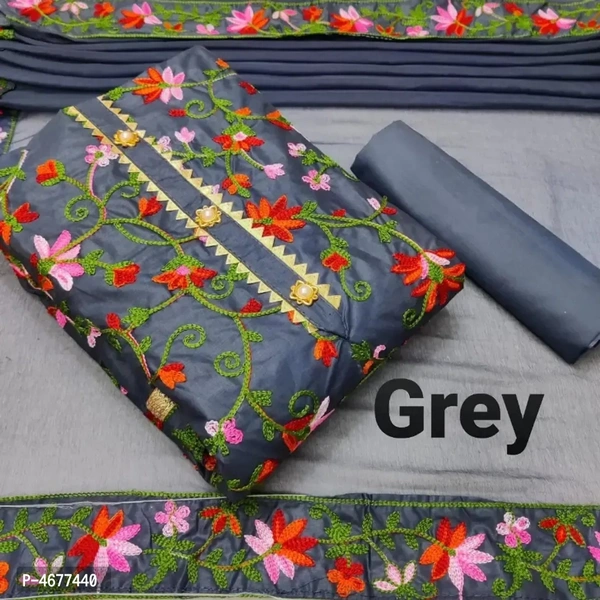 Cotton Embroidered Dress Material 