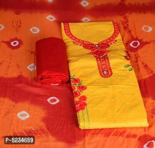 Cotton Embroidered Dress Material 