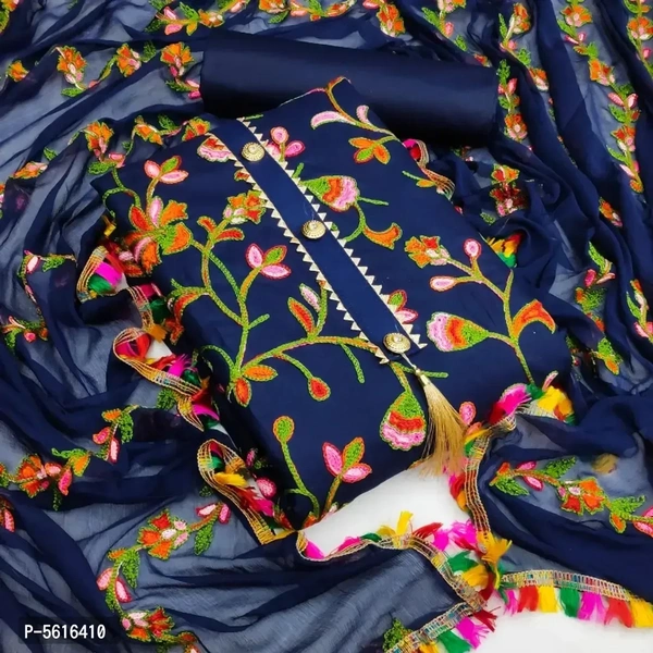 Cotton Embroidered Dress Material 