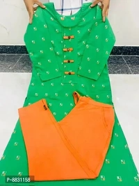 Cotton Blend Kurta Bottom Set - 3 Similar Products Available