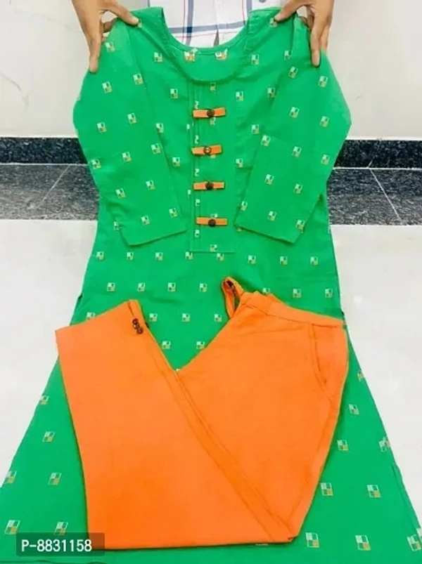 Cotton Blend Kurta Bottom Set - 3 Similar Products Available