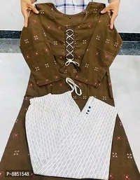 Cotton Blend Kurta Bottom Set - 3 Similar Products Available