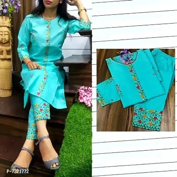 Cotton Kurta With Pant - 3 Similar Products Available, M