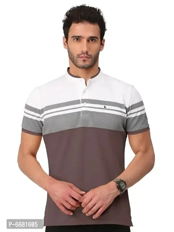 Cotton Blend Chinese Collor Tshirt  - 2xl