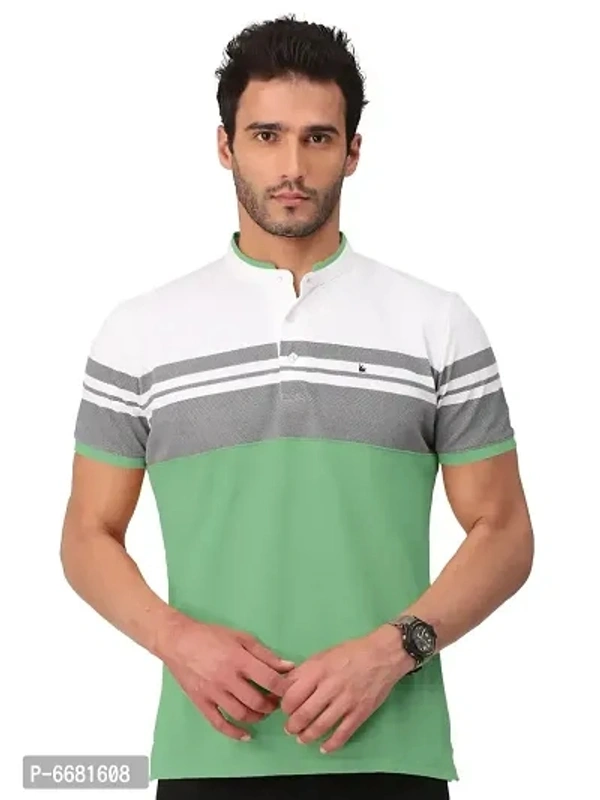 Cotton Blend Chinese Collor Tshirt  - 2xl