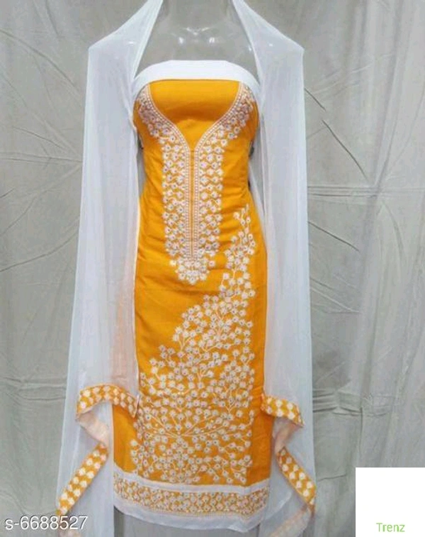 Cotton Embroidered Dress Material 