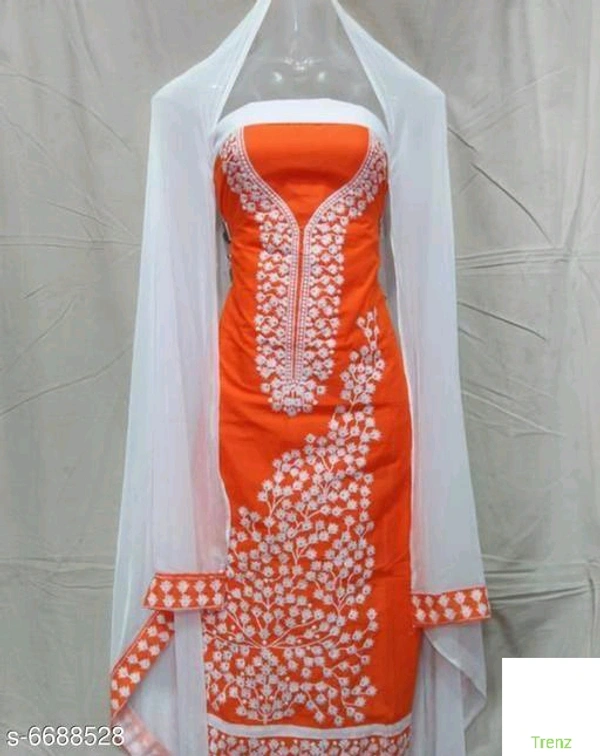 Cotton Embroidered Dress Material 