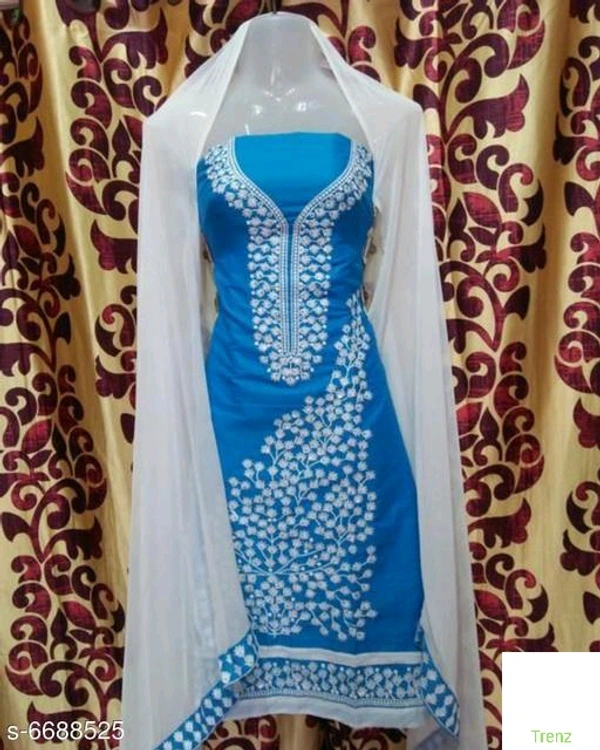 Cotton Embroidered Dress Material 