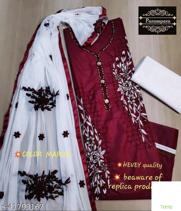 Cotton Embroidered Dress Material 