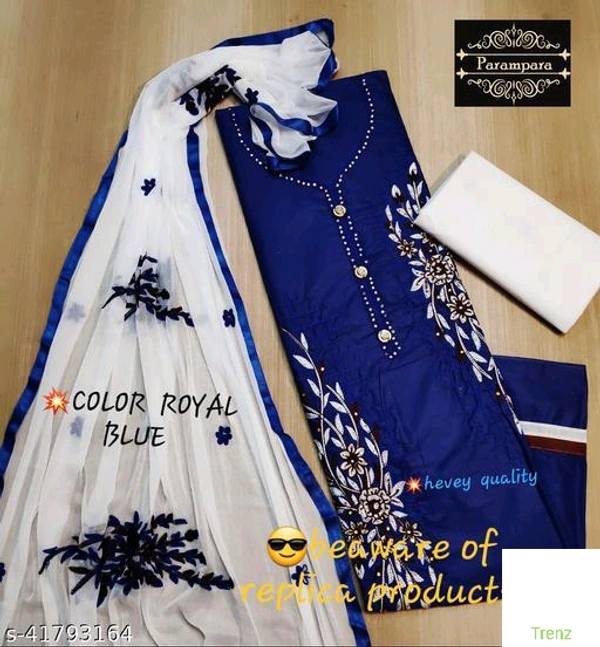 Cotton Embroidered Dress Material 