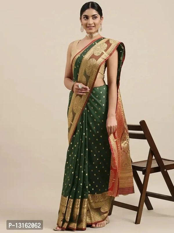 Banarasi Silk Saree With Unstitched Blouse Piece 