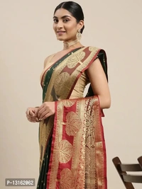 Banarasi Silk Saree With Unstitched Blouse Piece 