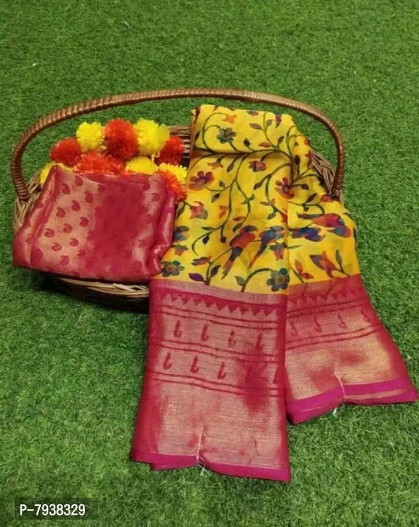Chiffon Brasso Printed Sare With Blouse Piece 