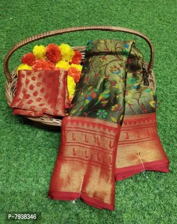 Chiffon Brasso Printed Sare With Blouse Piece 