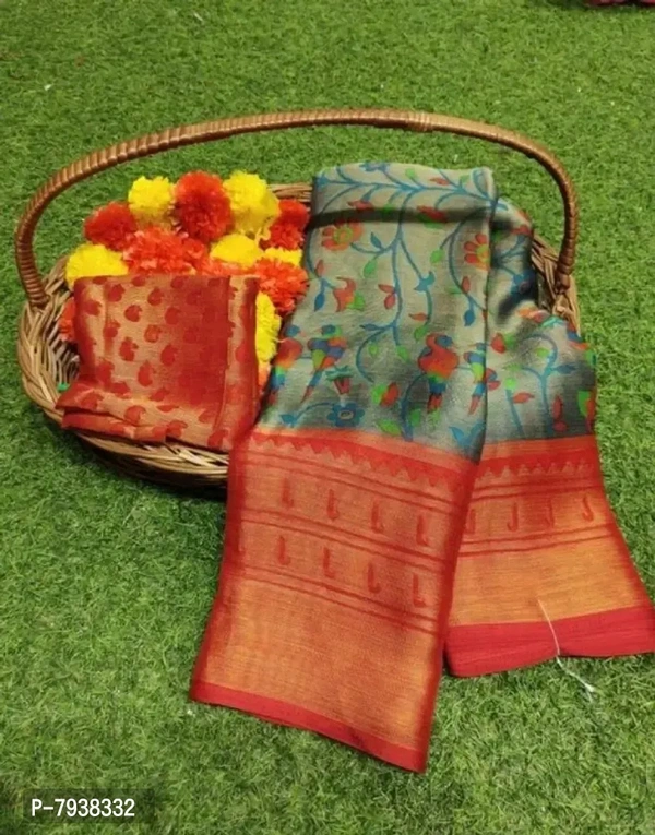 Chiffon Brasso Printed Sare With Blouse Piece 