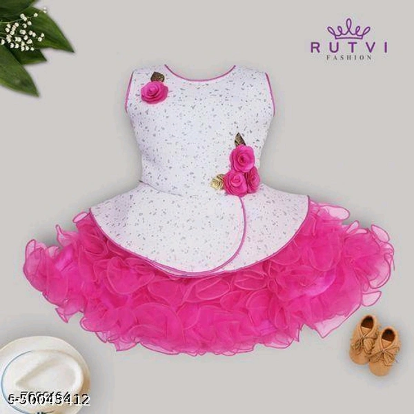 Girls Net Frock Pack Of 1 - Similar Products Available, 0-1y